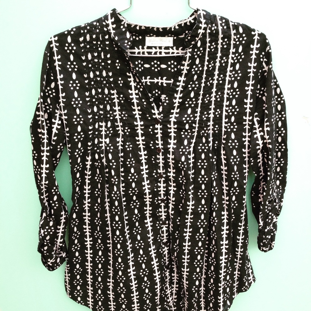 Golden Bird Abstract Tribal Print Pattern Shirt T… - image 1